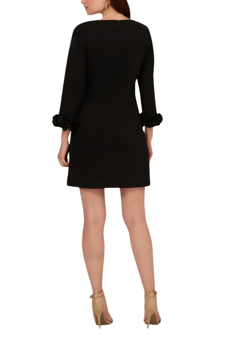 Adrianna Papel Ruffle Cuff Crepe Cocktail Dress