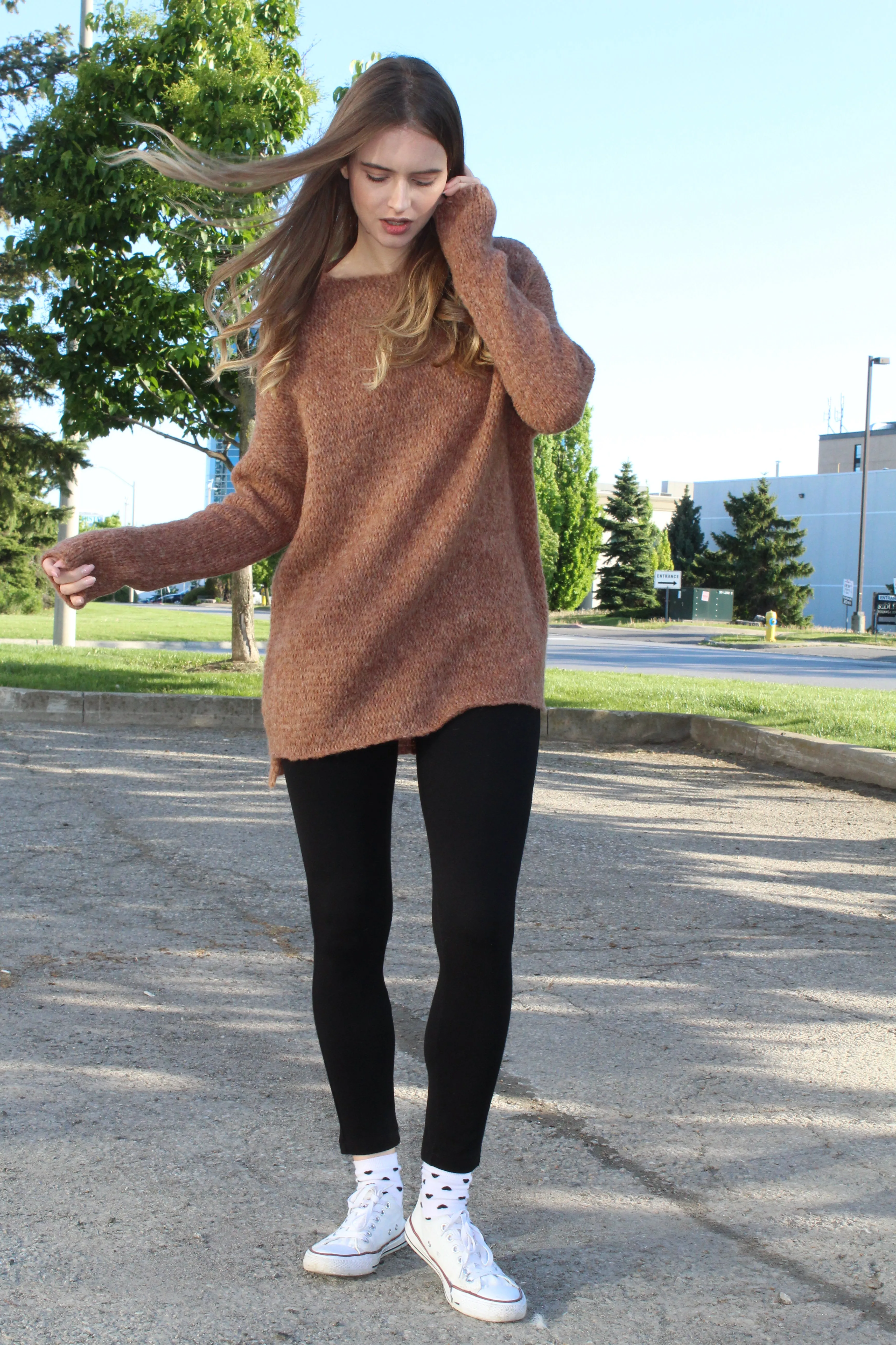 Alpaca wool knit sweater