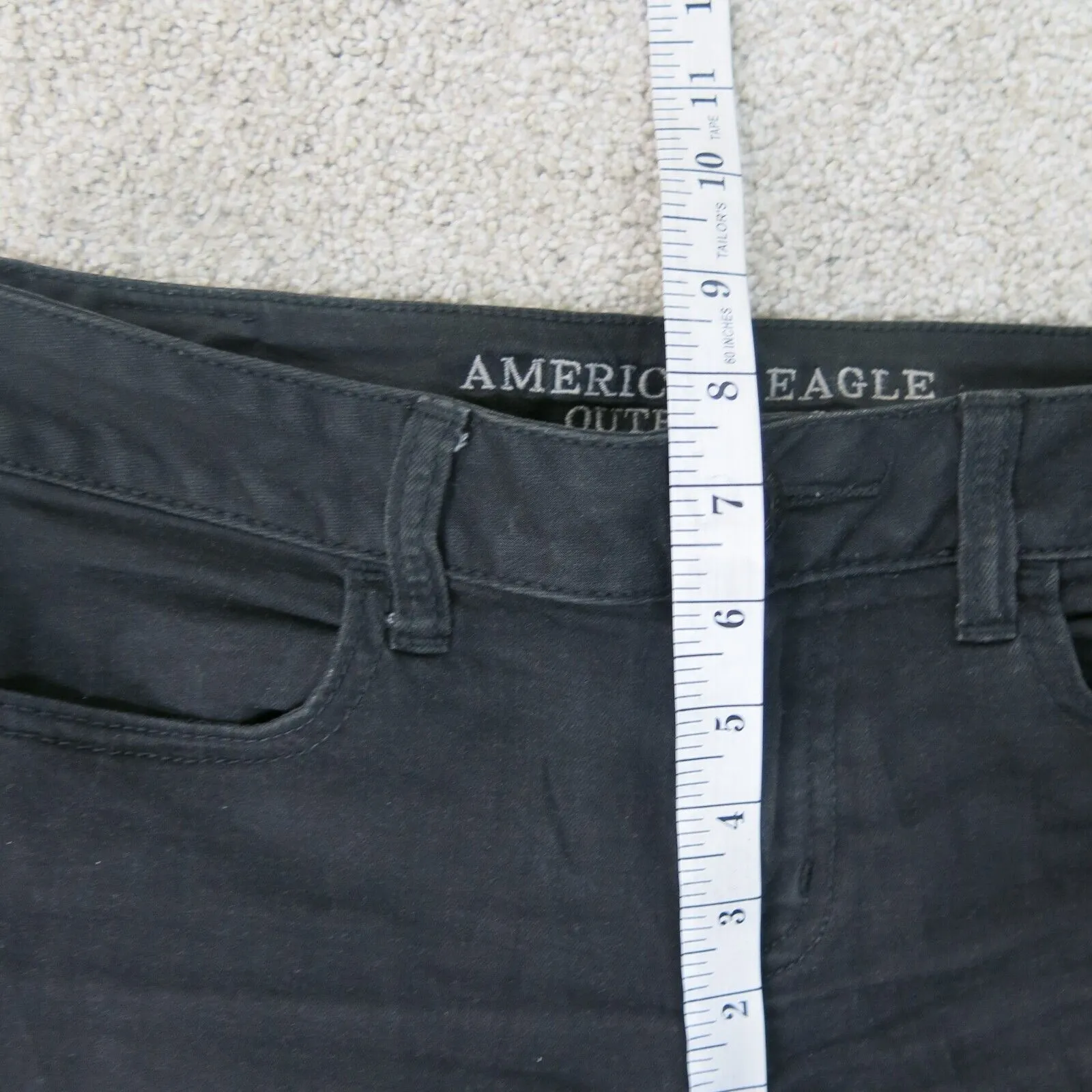 American Eagle Outfitters Womens Jeans Jegging Super Stretch Black SZ 2 Regular