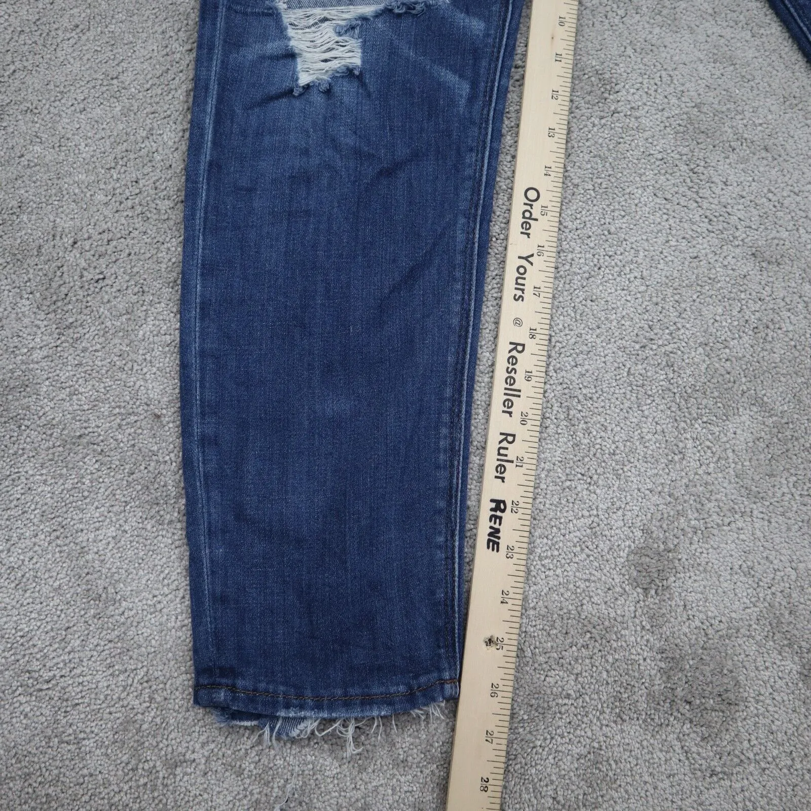 American Eagle Women Jeans Denim Skinny Leg Distressed Stretch Blue Size 6R