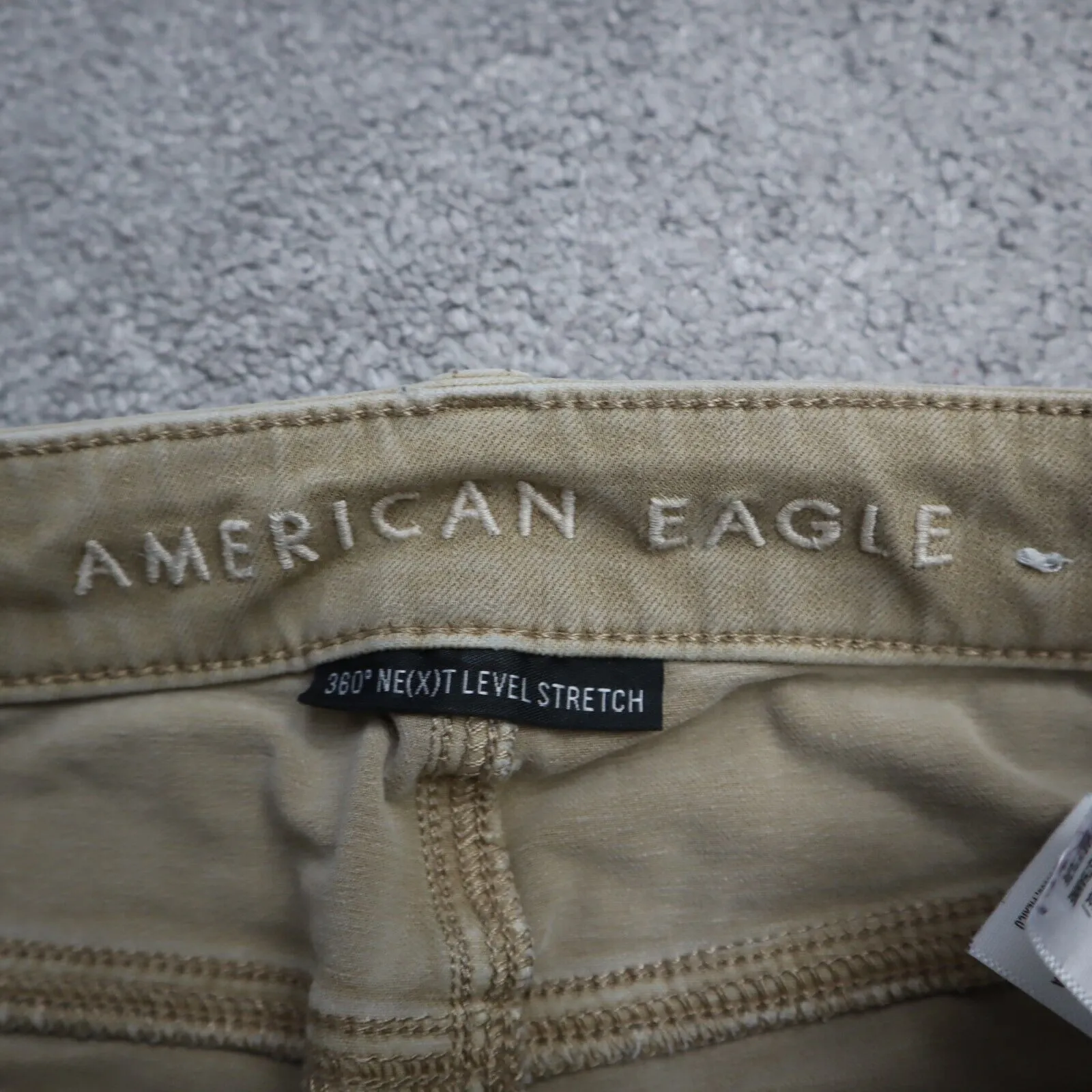 American Eagle Womens Jegging Jeans Skinny Leg High Rise Stretch Beige Size 6