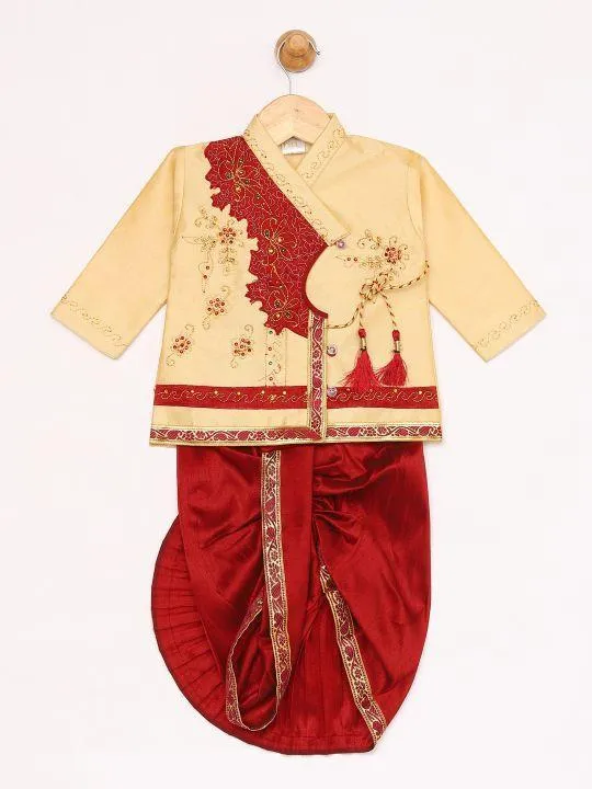 Angrakha Dhoti Kurta Set for Boys - JBN Creation