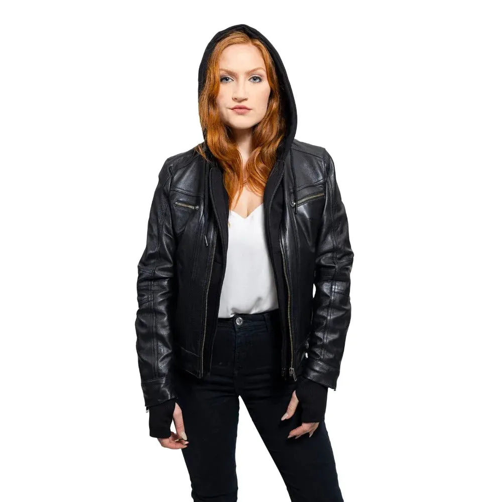 April Womens Lambskin Fashion Leather Jacket