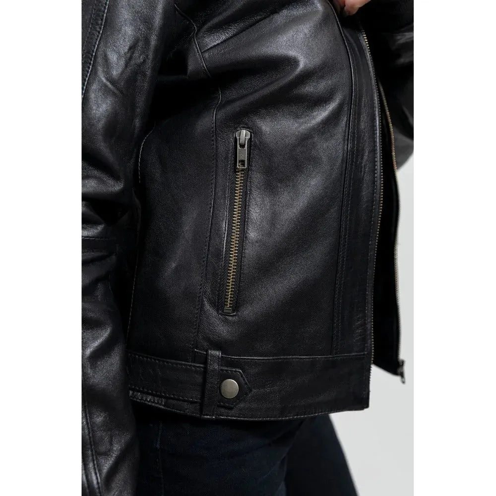 April Womens Lambskin Fashion Leather Jacket