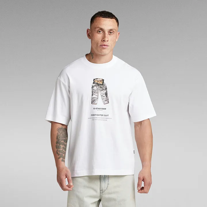 Archive Print Boxy T-Shirt (White) - GD24429C336G462