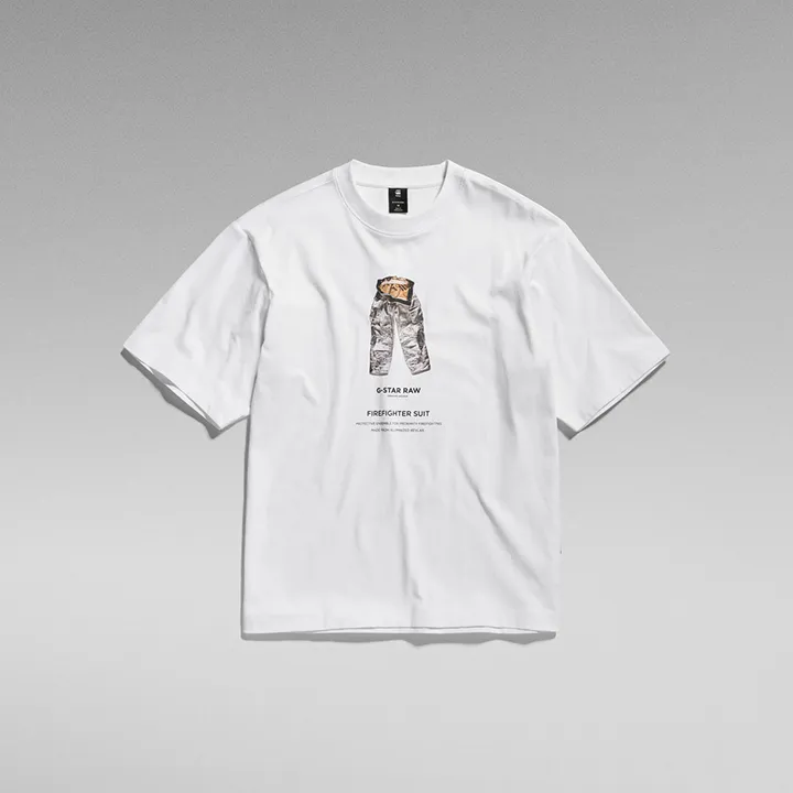 Archive Print Boxy T-Shirt (White) - GD24429C336G462