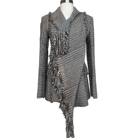 Asymmetrical Houndstooth Blazer - XS