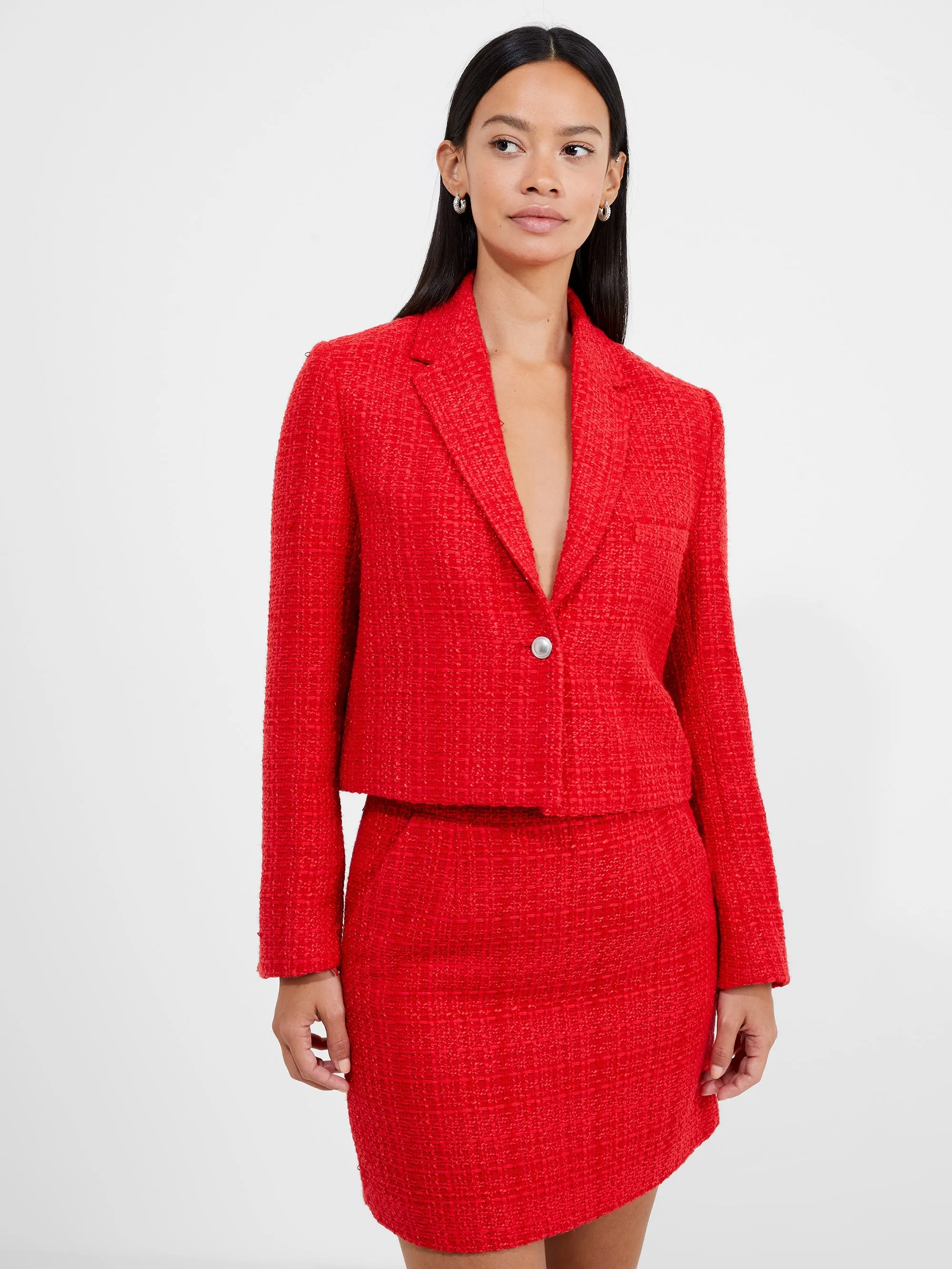 Azzurra Tweed Cropped Blazer