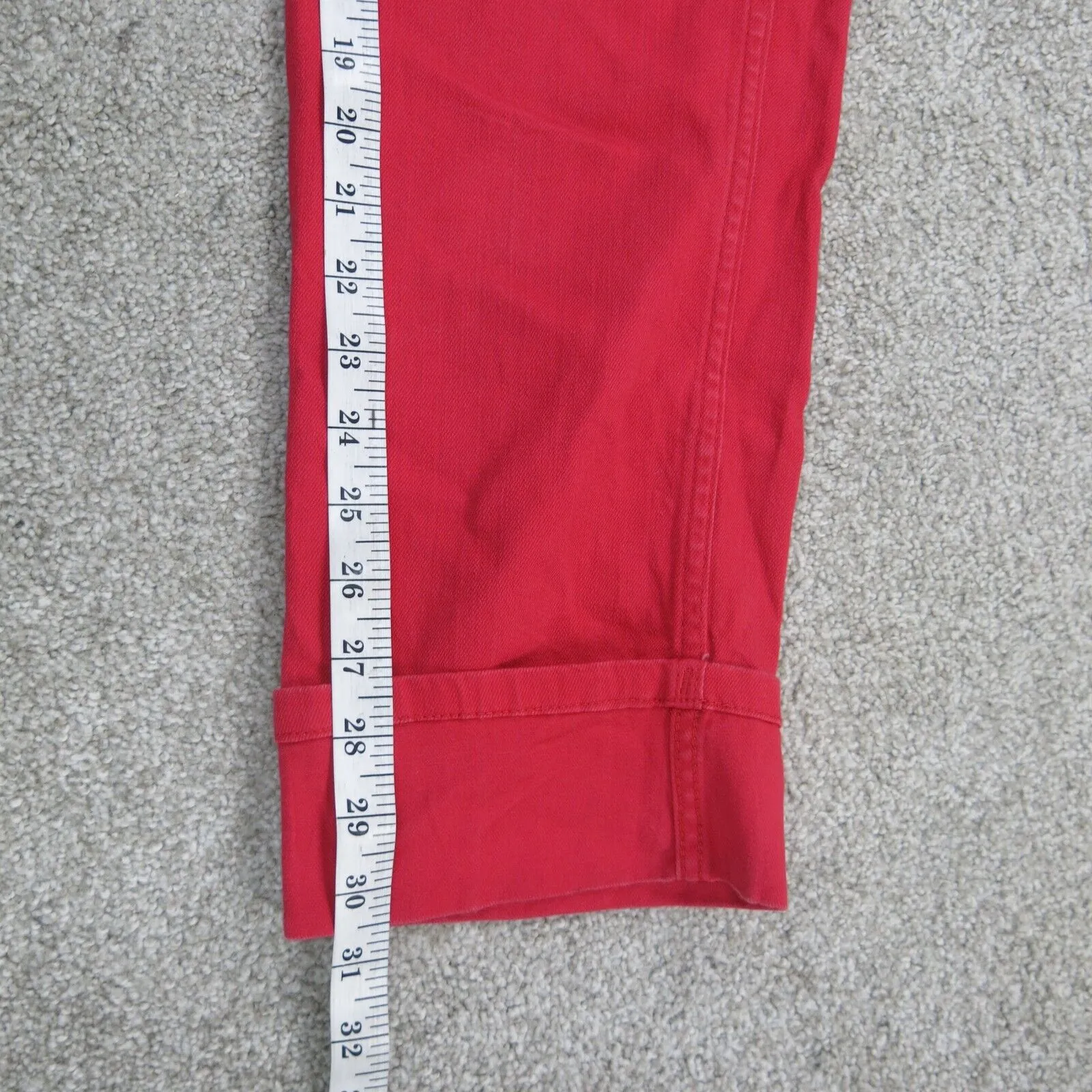 Banana Republic Womens Jeans Slim Straight Leg Low Rise Stretch Red Size 27/4