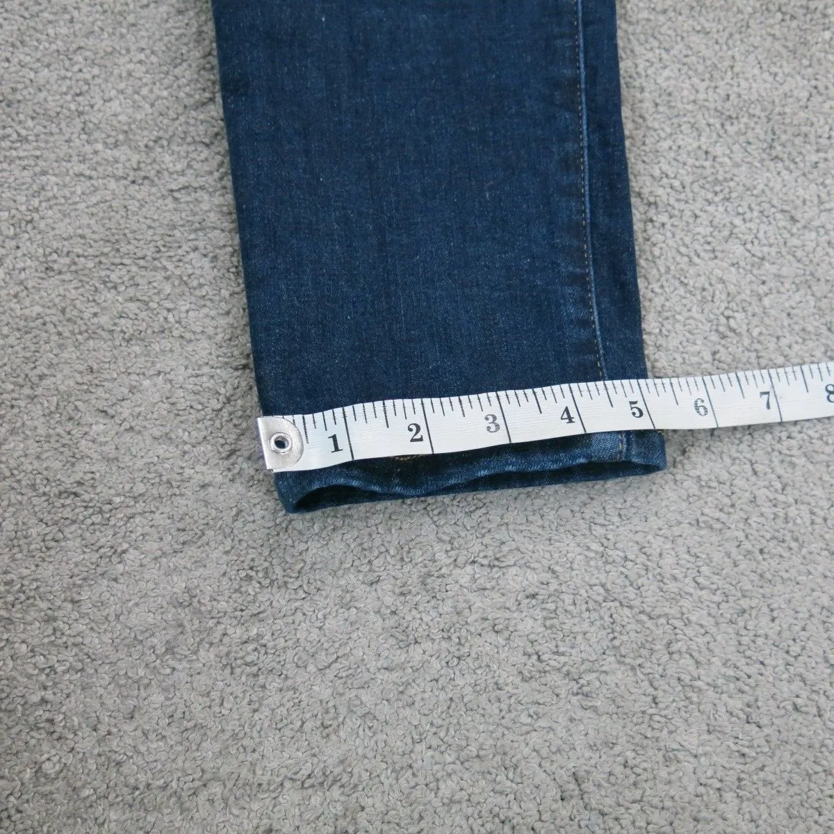 Banana Republic Womens Taper Leg Skinny Jeans High Rise Pockets Blue Size 33