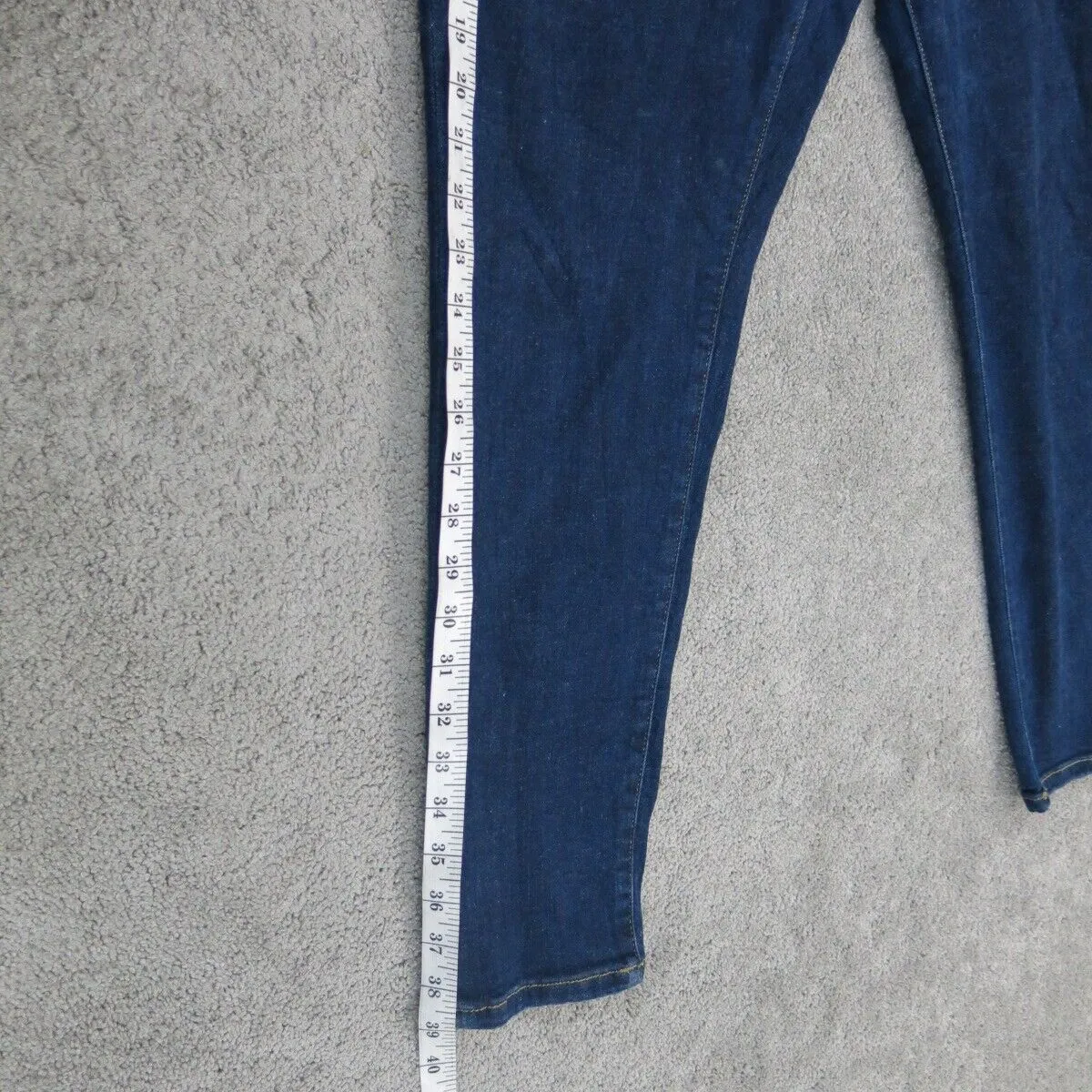 Banana Republic Womens Taper Leg Skinny Jeans High Rise Pockets Blue Size 33