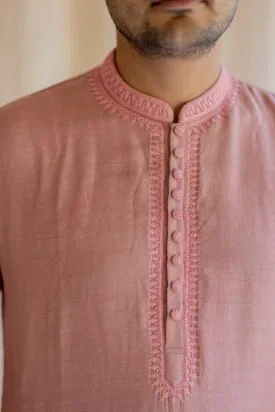 Blush Muga kurta