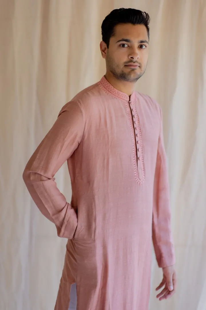 Blush Muga kurta