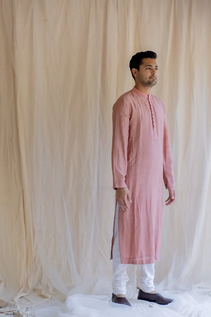 Blush Muga kurta