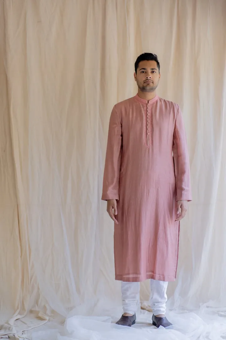 Blush Muga kurta