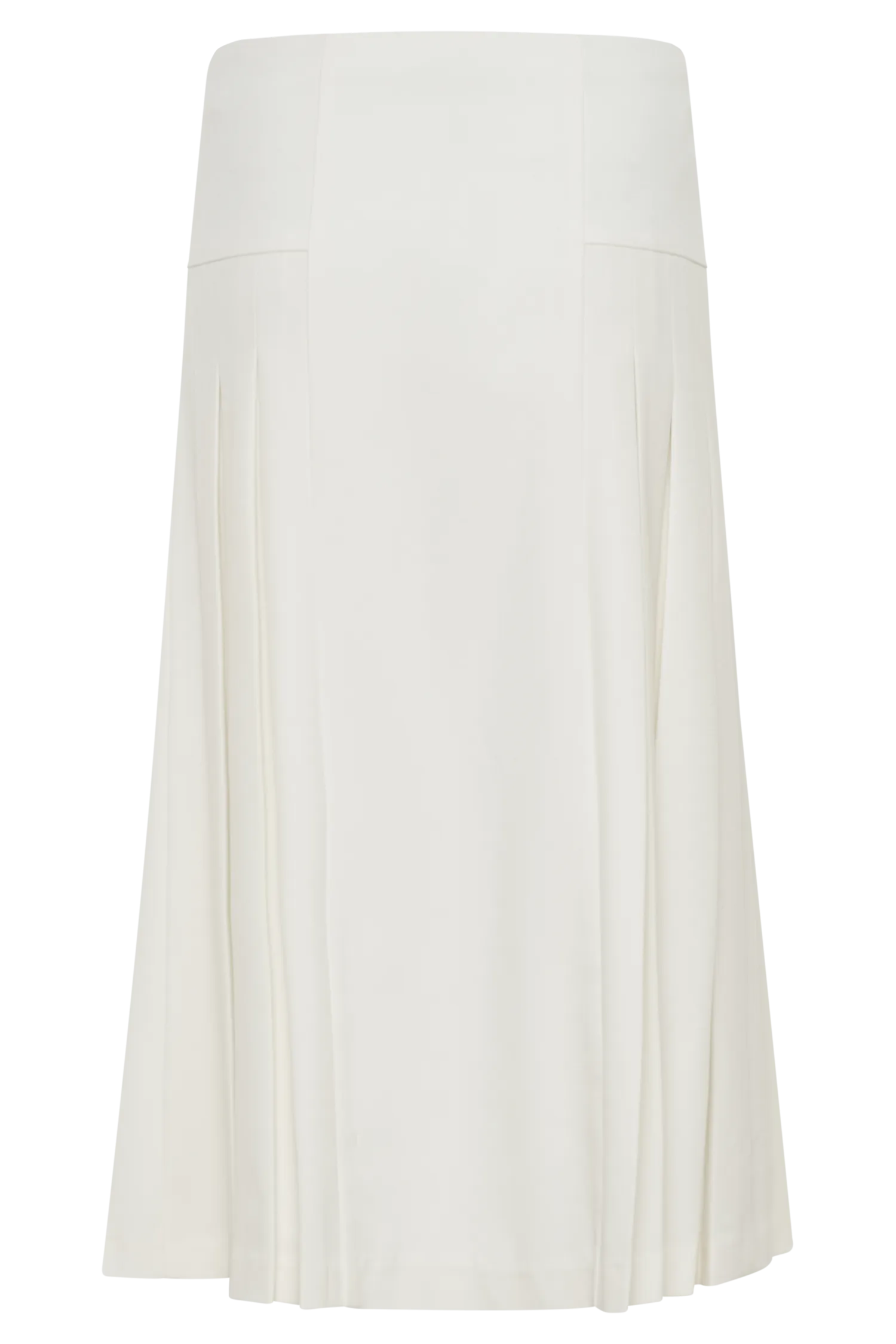 Brigette Pleated Midi Skirt - Ivory