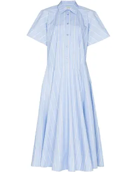 Chambray Stripe Jerry Midi Shirt Dress