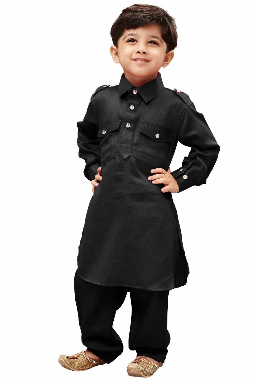 Cotton Pathani Suit Set for Boys - Vastramay Boys