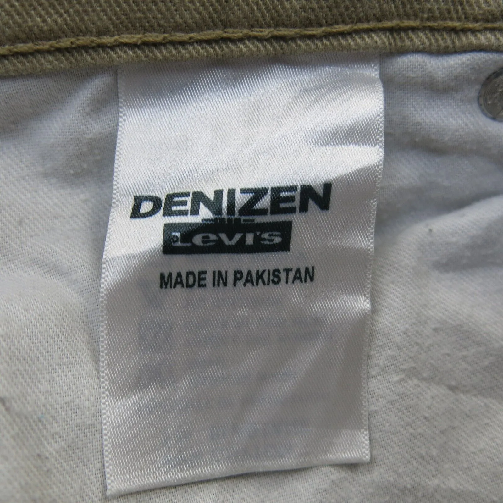 Denizen From Levis Mens Skinny Fit Jeans Stretch Mid Rise Beige Size W30XL31