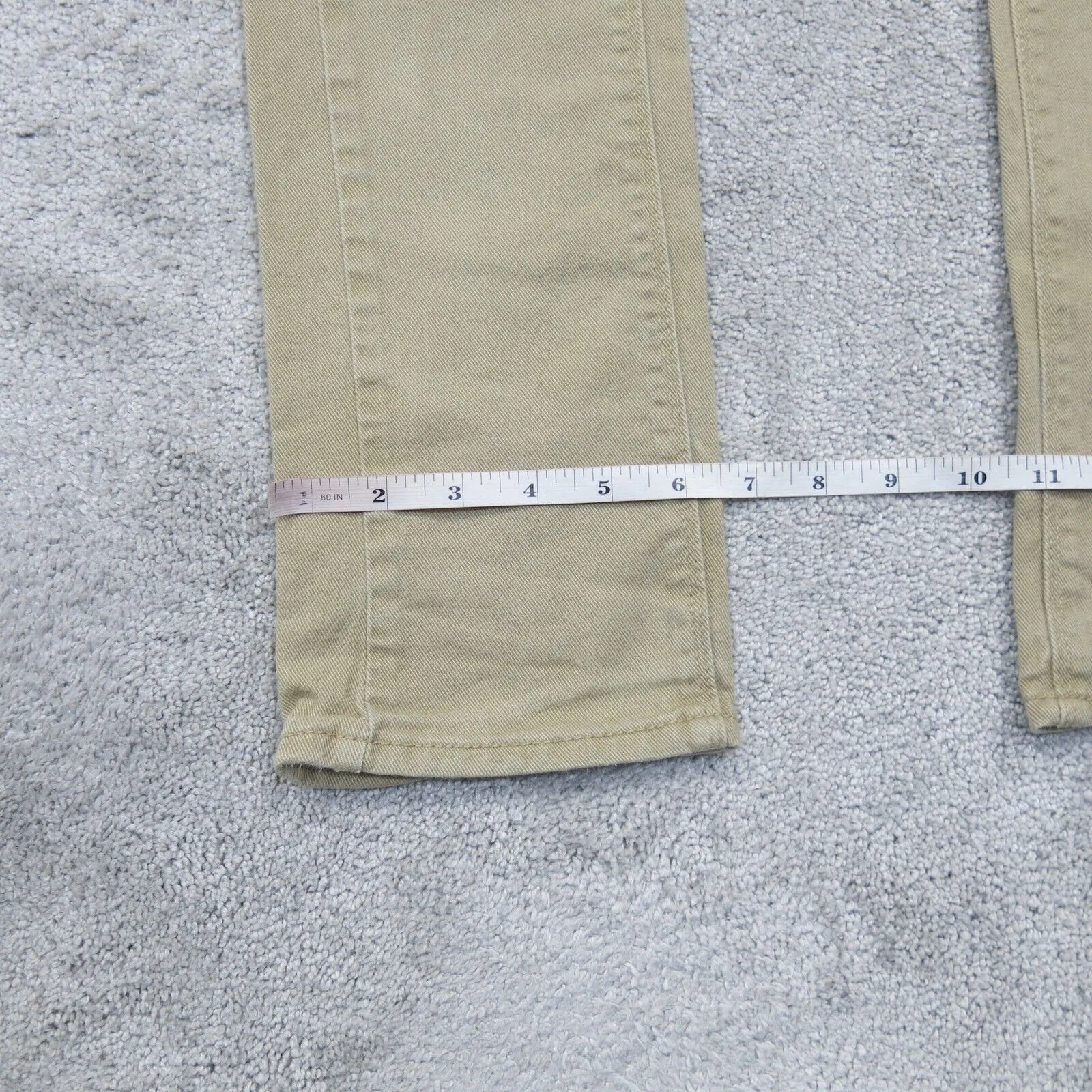 Denizen From Levis Mens Skinny Fit Jeans Stretch Mid Rise Beige Size W30XL31