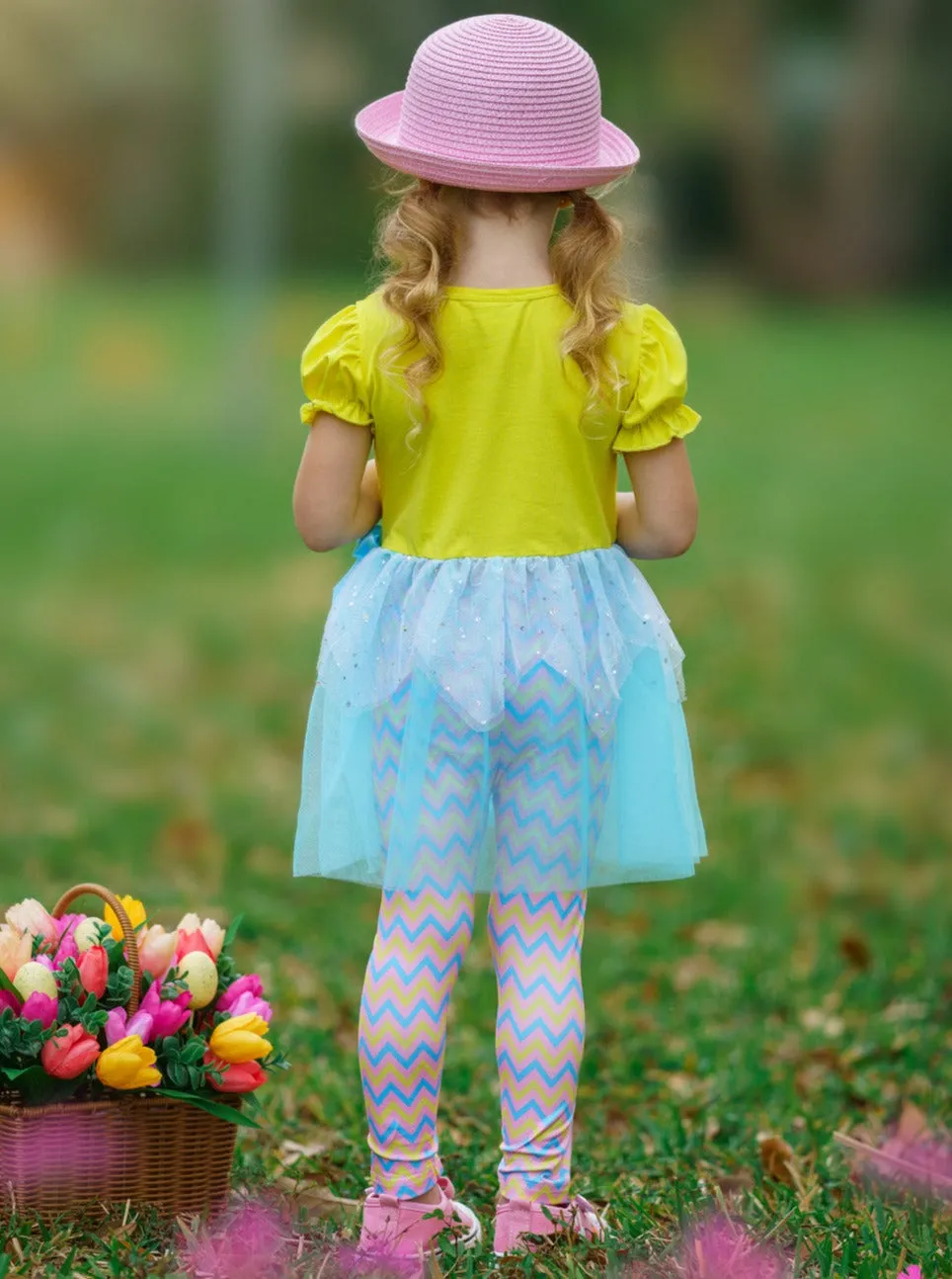 Easter Egg Hunter Sequin Tutu Legging Set