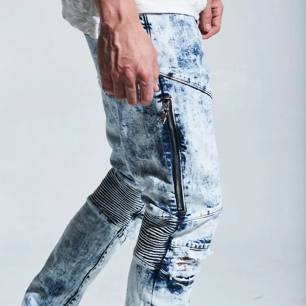 Embellish Mackenzie Ripped Denim Jeans Blue Bleach