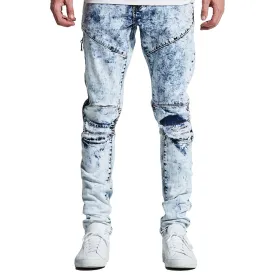 Embellish Mackenzie Ripped Denim Jeans Blue Bleach