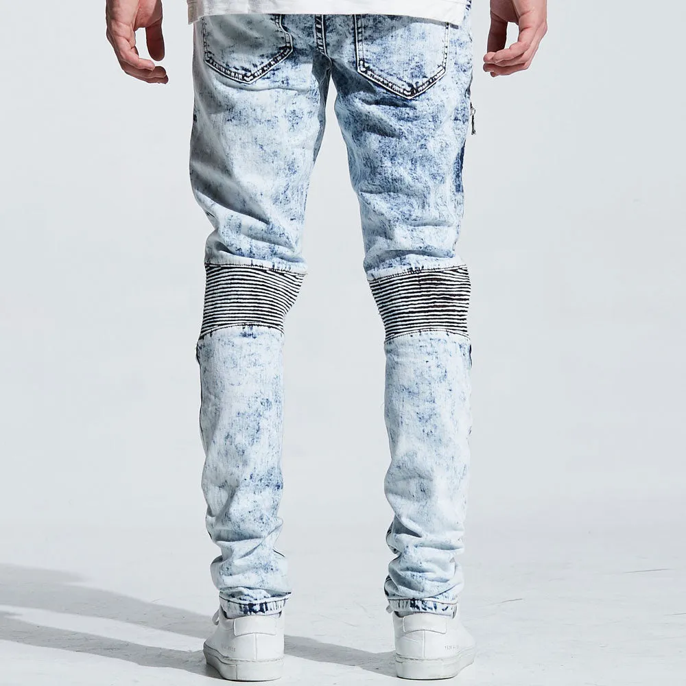 Embellish Mackenzie Ripped Denim Jeans Blue Bleach