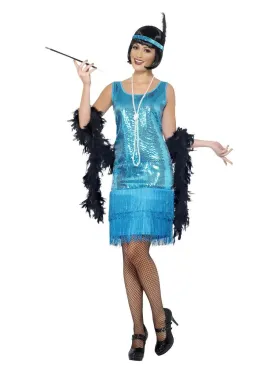 Flirty Flapper Teal Costume