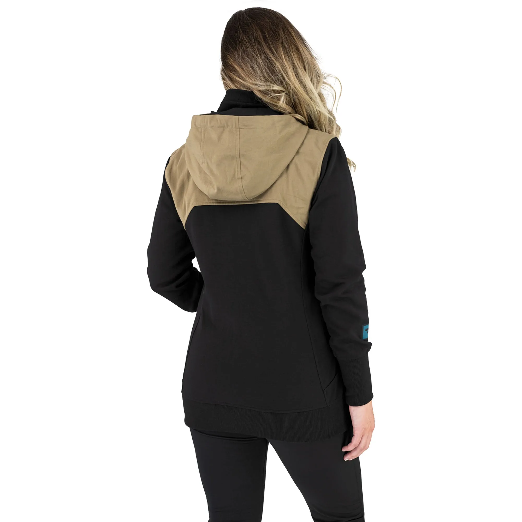 FXR Womens Task Hoodie Sweatshirt Black/Canvas Brown