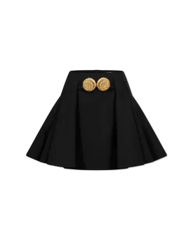 Grain De Poudre Pleated Mini Skirt