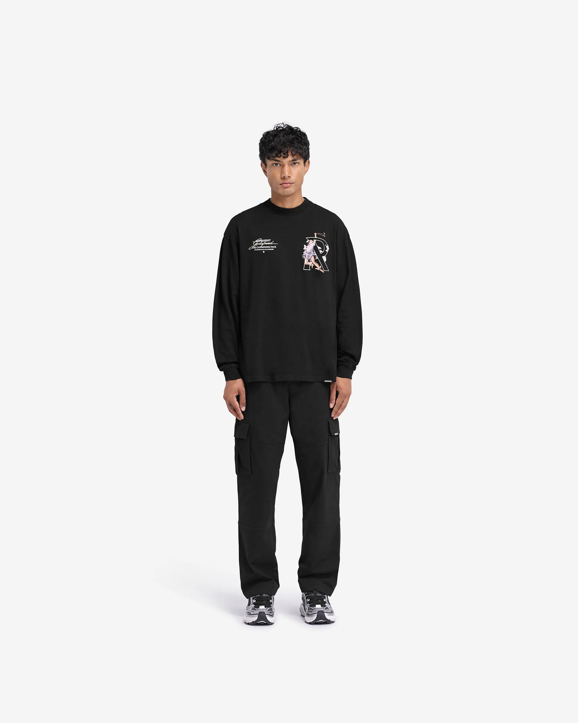 Hermes Long Sleeve T-Shirt - Jet Black