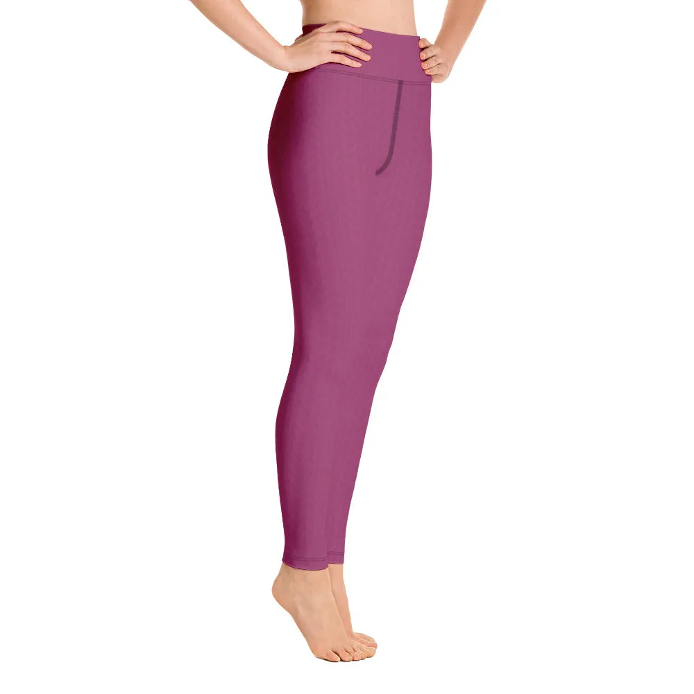 Hibiscus Purple High Waist Leggings