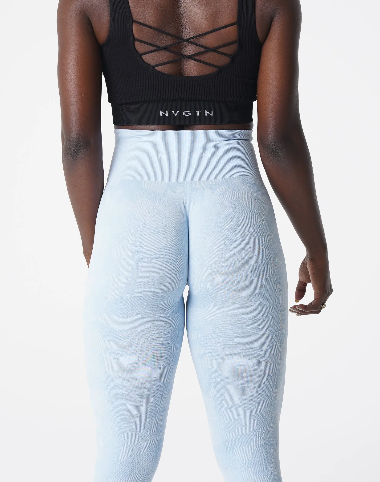 Icy Blue Camo Seamless Leggings