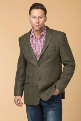 Men's Brown Checked Tweed Jacket - Sledmere