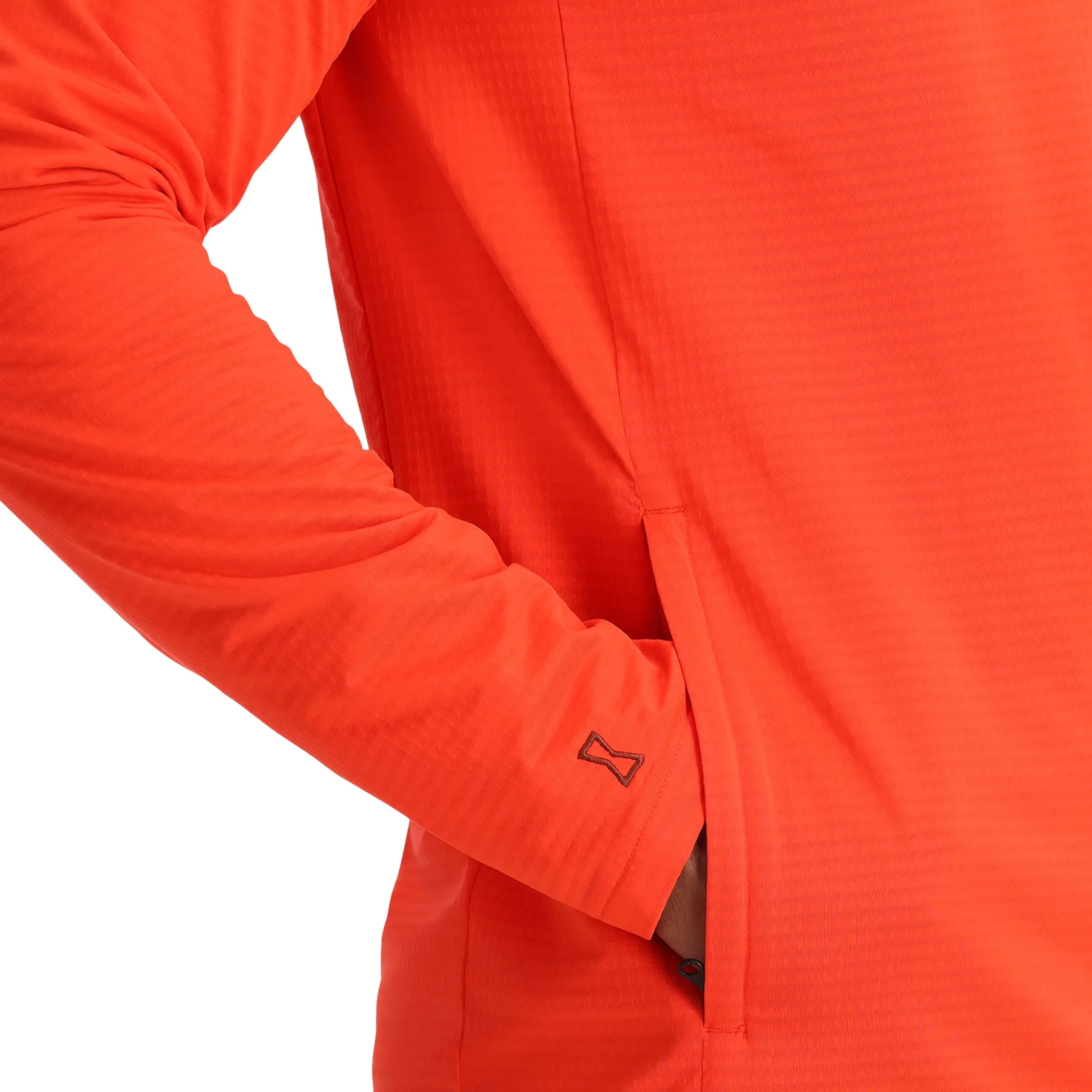 Mens Gridweb Hoodie - Twisted Orange