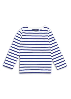 Minquiers striped sailor shirt for kids - in light cotton (NEIGE/GITANE)