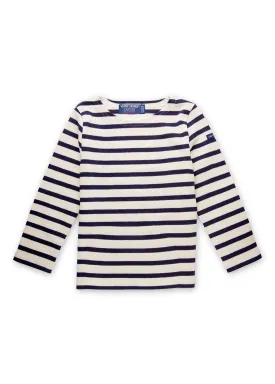 Méridien striped sailor shirt - in thick cotton (ECRU/MARINE)