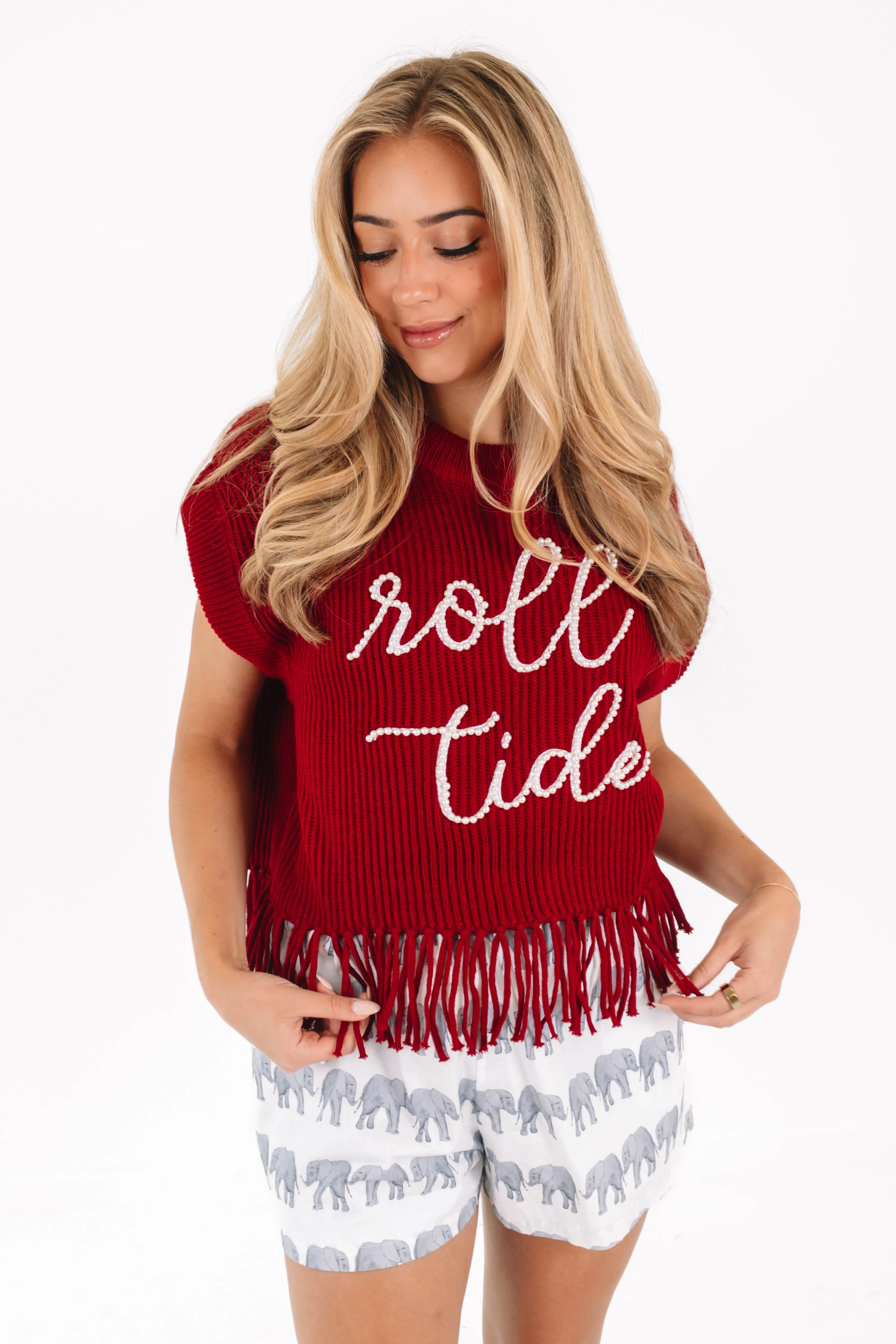 Queen Of Sparkles Sweater Vest - Roll Tide