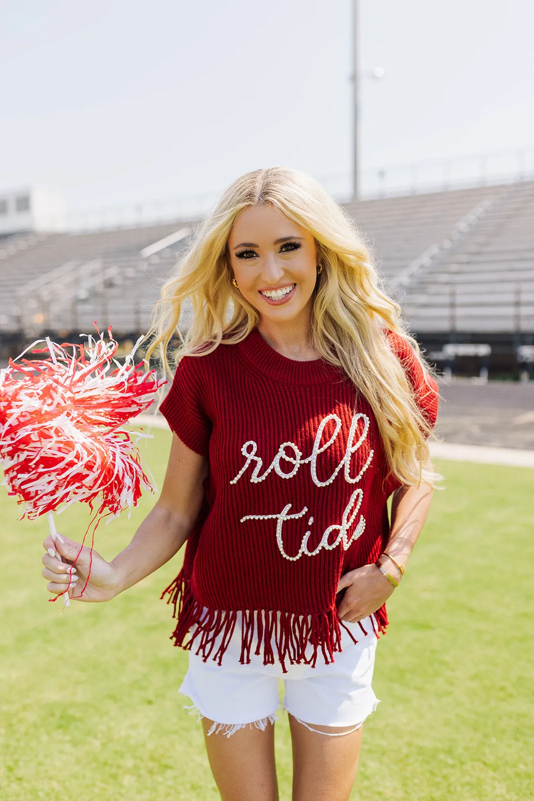 Queen Of Sparkles Sweater Vest - Roll Tide