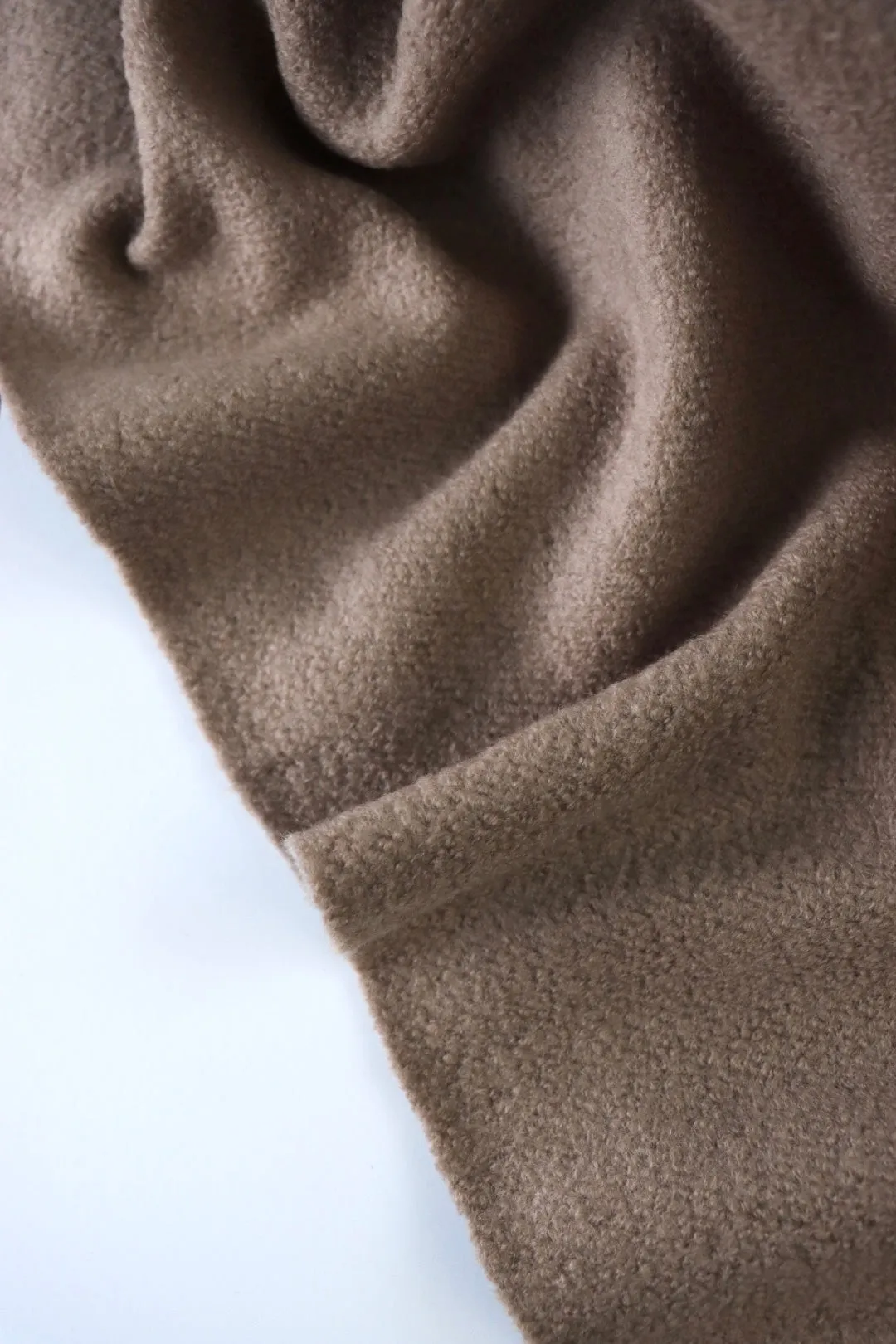 Taupe Wool Boucle/French Terry Knit | By The Half Yard