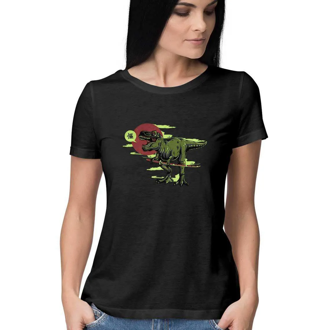 The T-Rex who trained to become a Samurai Women's Graphic T-Shirt