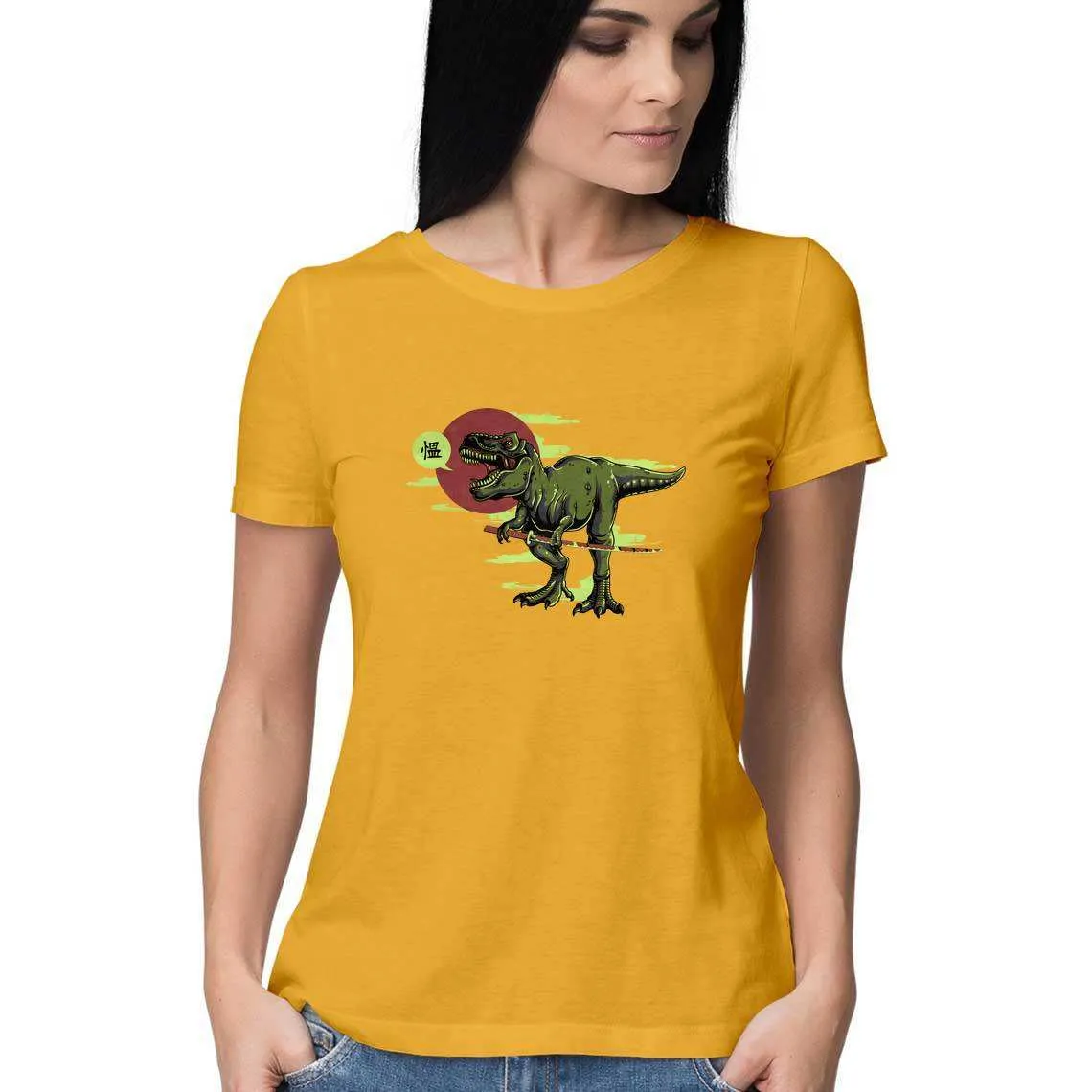 The T-Rex who trained to become a Samurai Women's Graphic T-Shirt