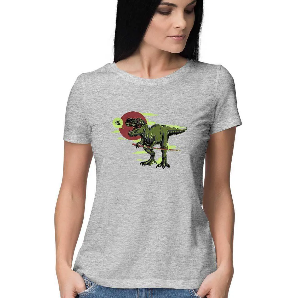 The T-Rex who trained to become a Samurai Women's Graphic T-Shirt