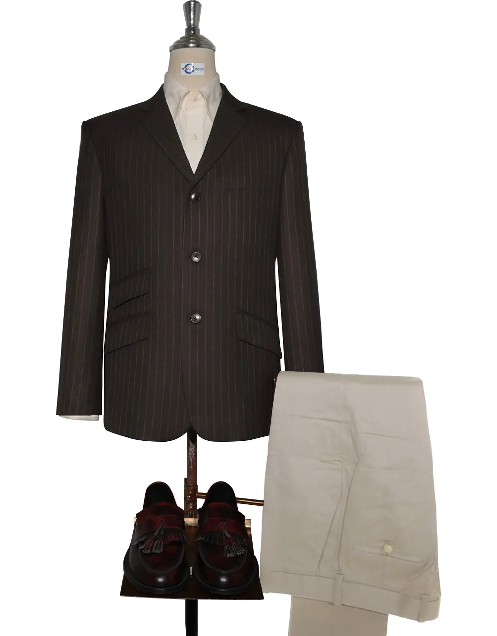 Tweed Blazer - Brown Stripe Tweed Blazer