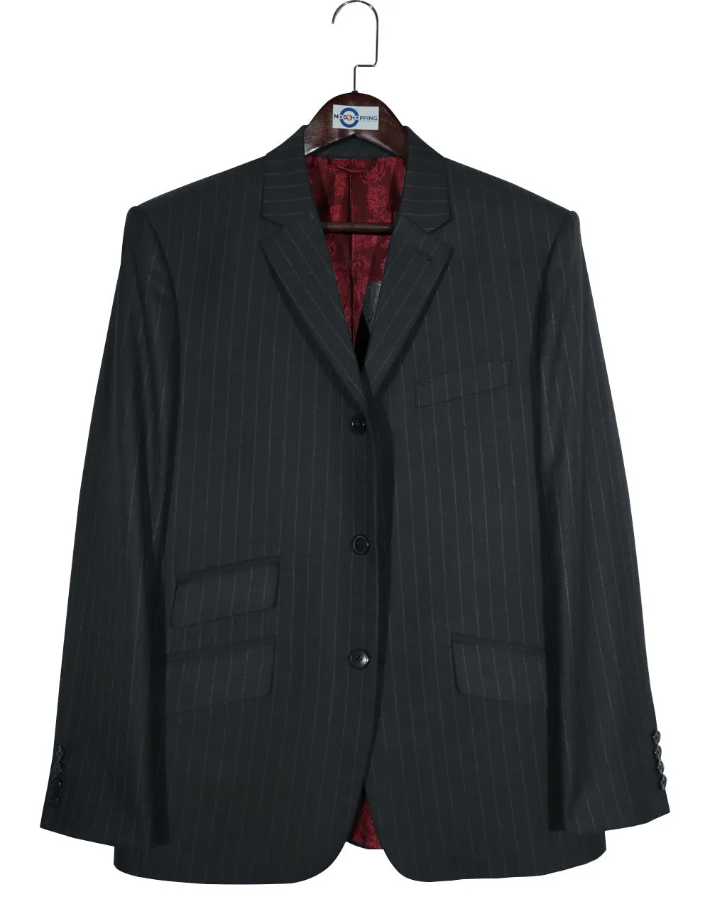 Tweed Blazer - Charcoal Grey Stripe Tweed Blazer